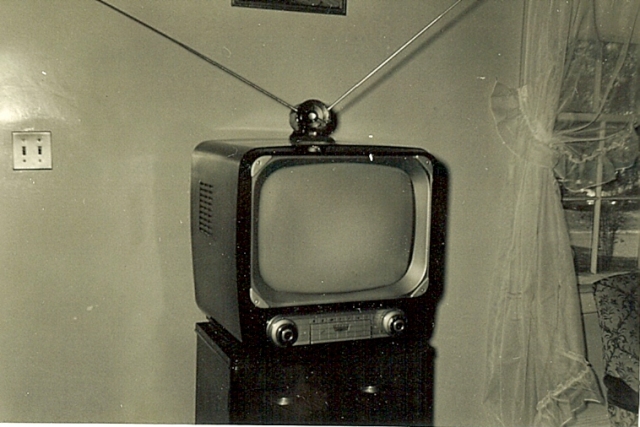 RGs 1st. TV, black and white of course in 1953. 