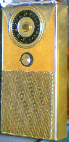 This was Larry Coppalas 1st G E AM portable radio that his Mom got him for his birthday in 1952 and me of course looking at it at his house drop and broke it, thats the end of that story. 